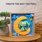 OKTO Little Worlds — Bunny on the Moon — Foam Air‑Dry Clay Wooden Art Kit (~8.3″ Square) — Ages 8+